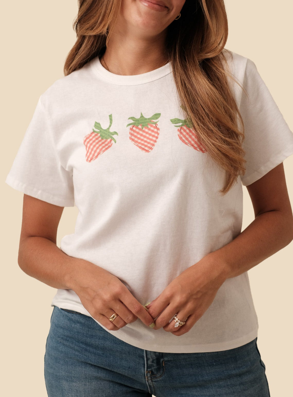 Things Between Clara Strawberry Patch Cotton T-Shirt