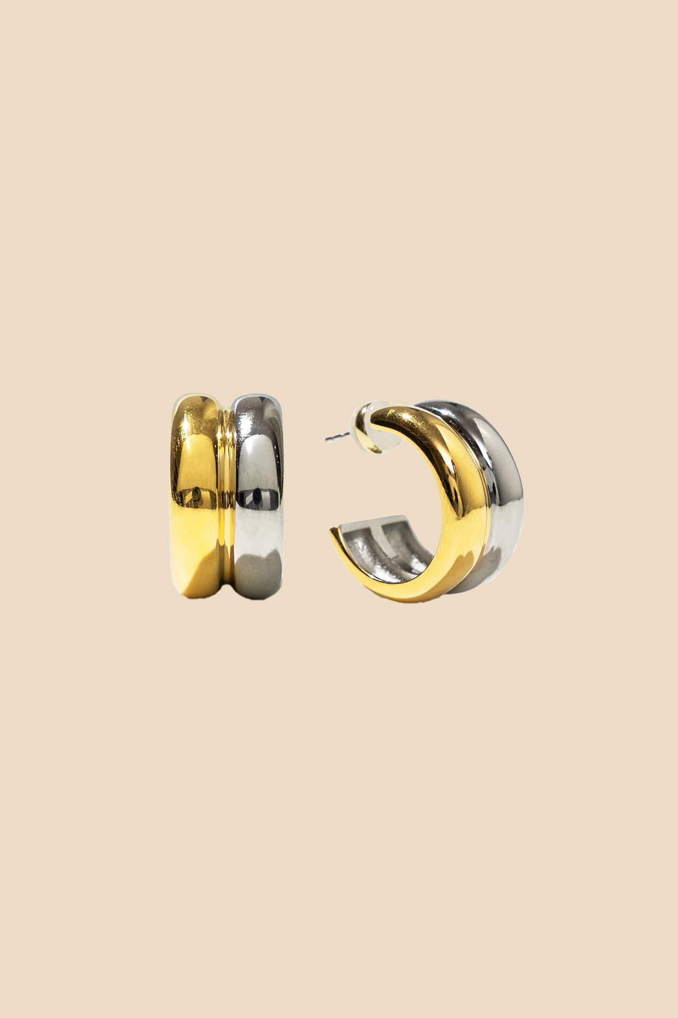 Brenda Grands Waterproof Twin-Tone Hoops