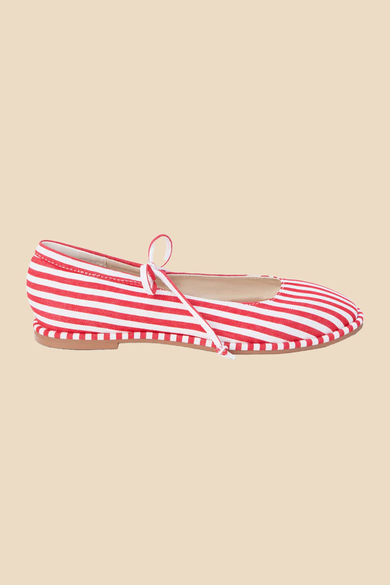 Coconuts by Matisse Gerry Ballet Flat (Red Stripe)