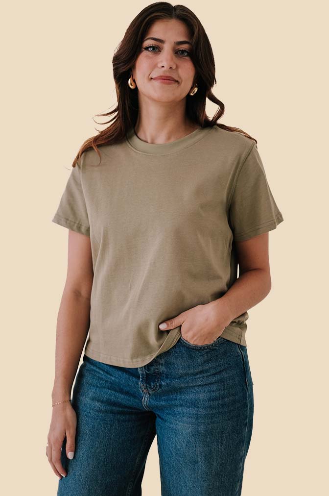 Karter Boxy Basic T-Shirt (Green)