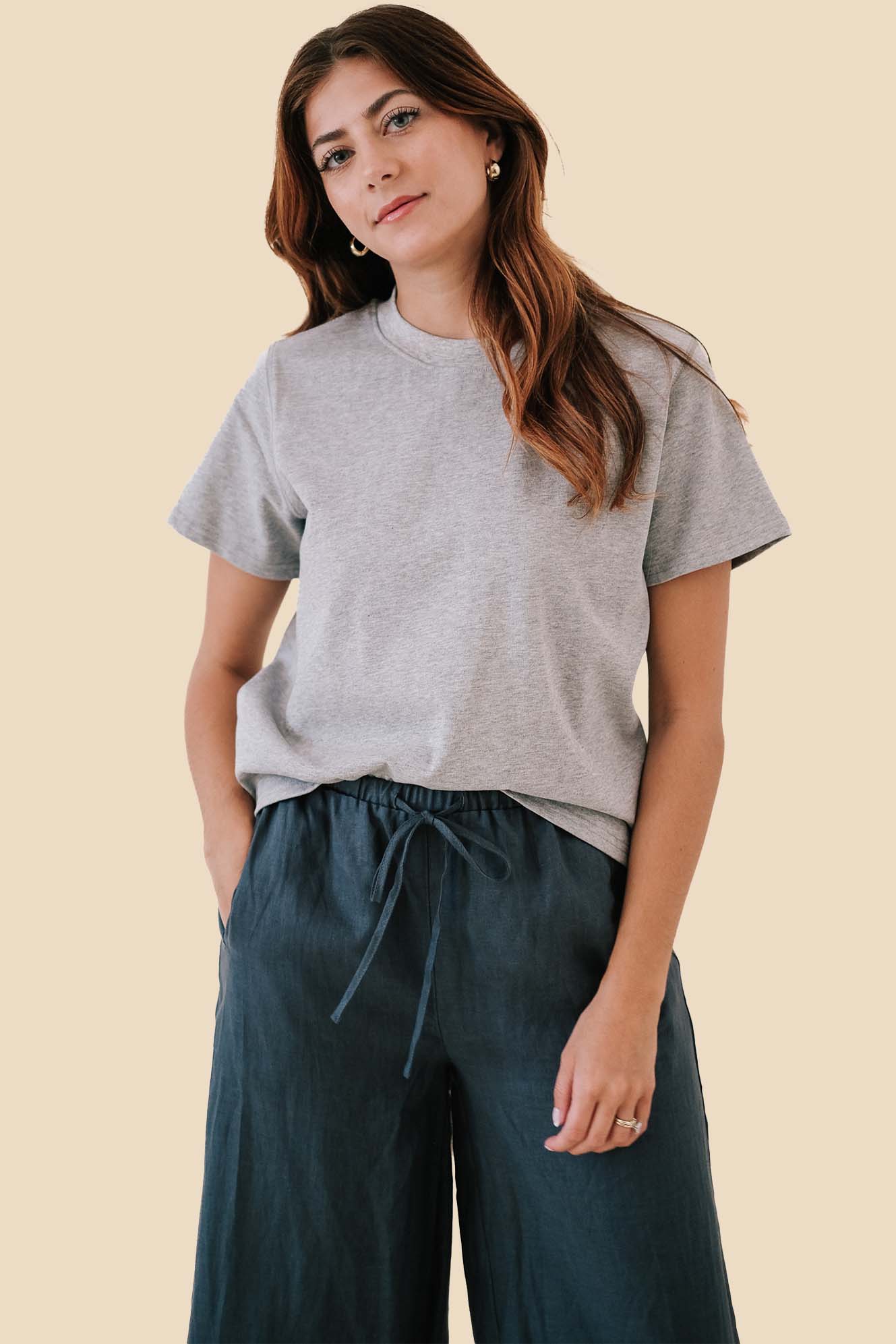 Karter Boxy Basic T-Shirt (Grey)