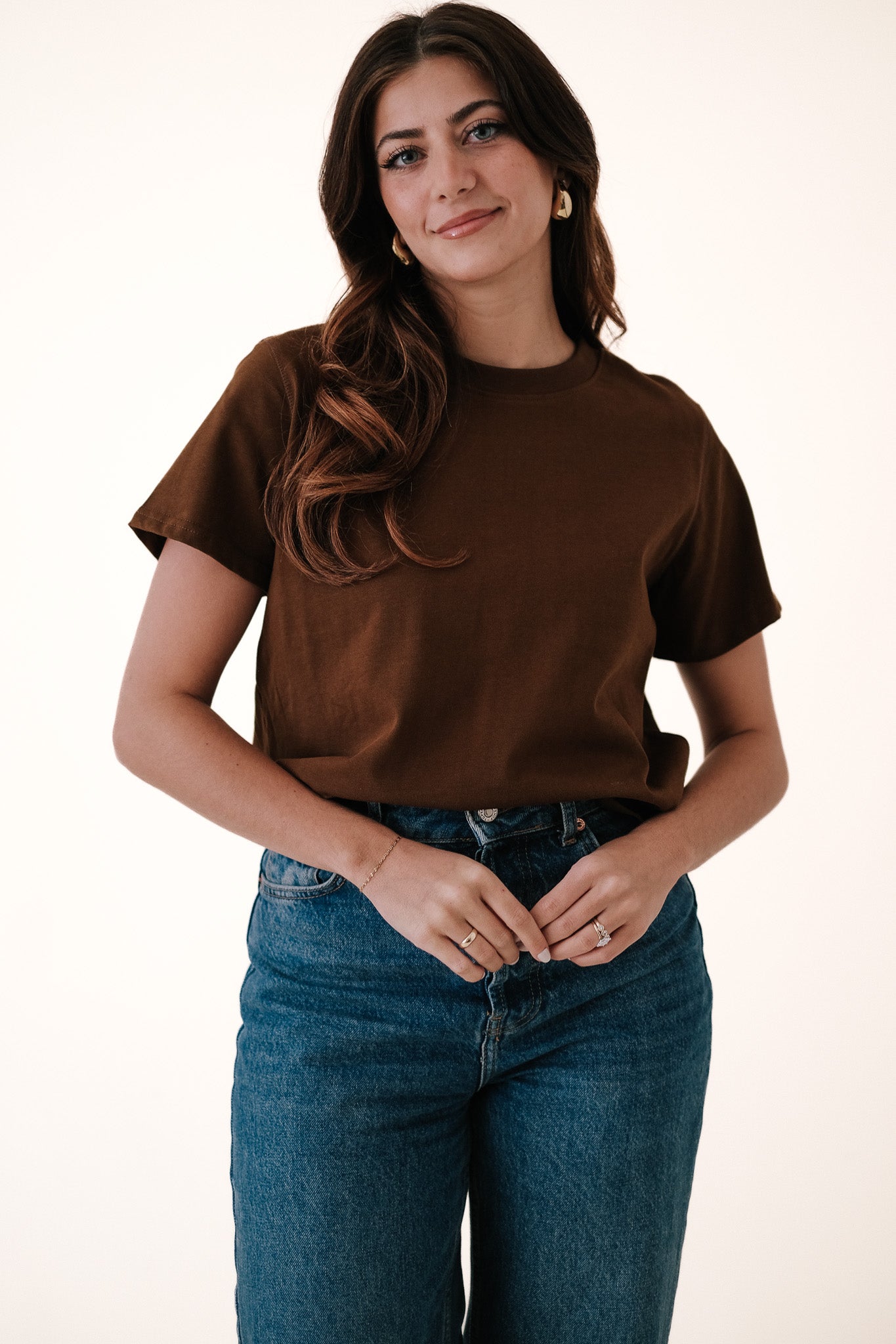 Karter Boxy Basic T-Shirt (Brown)