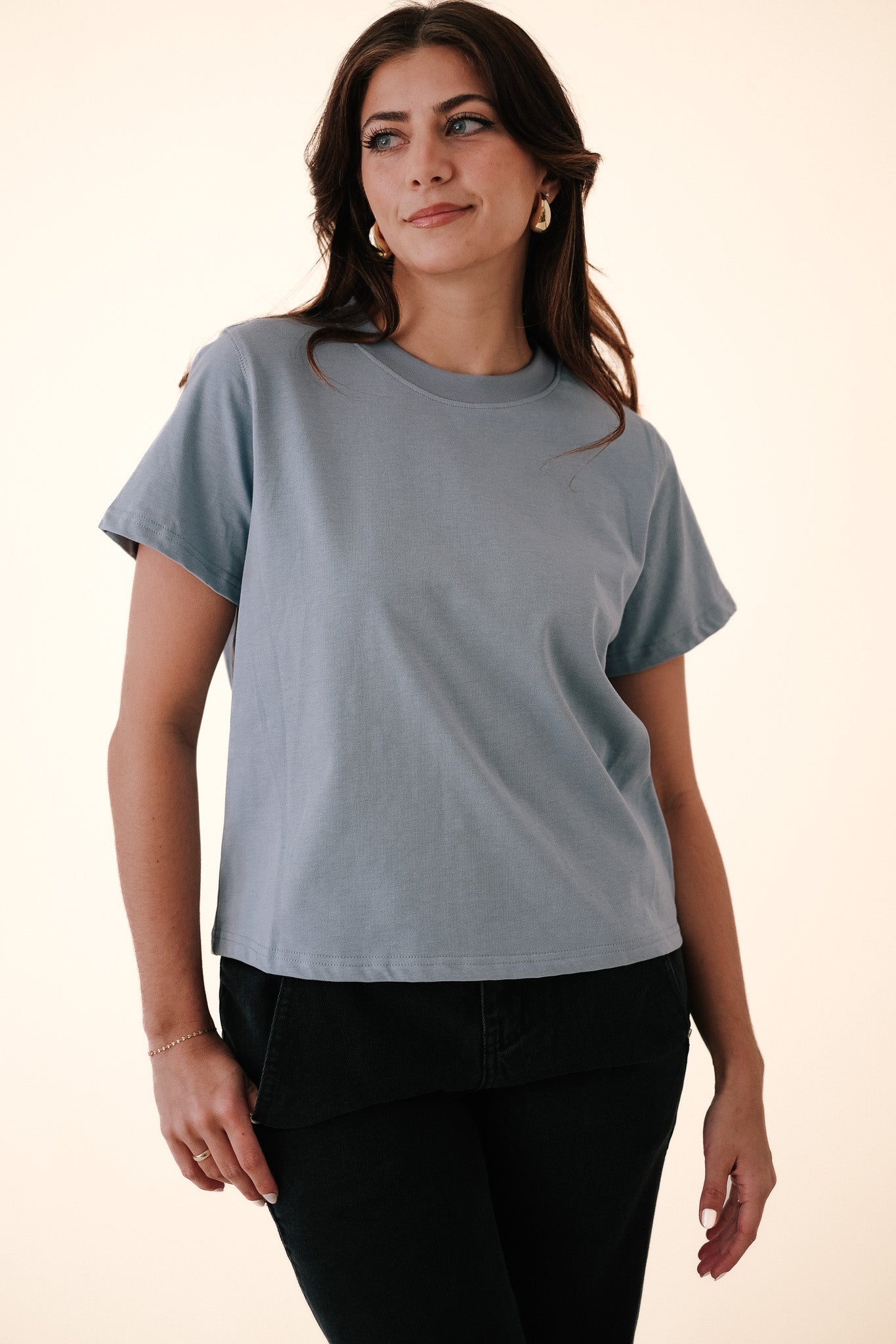 Karter Boxy Basic T-Shirt (Blue)