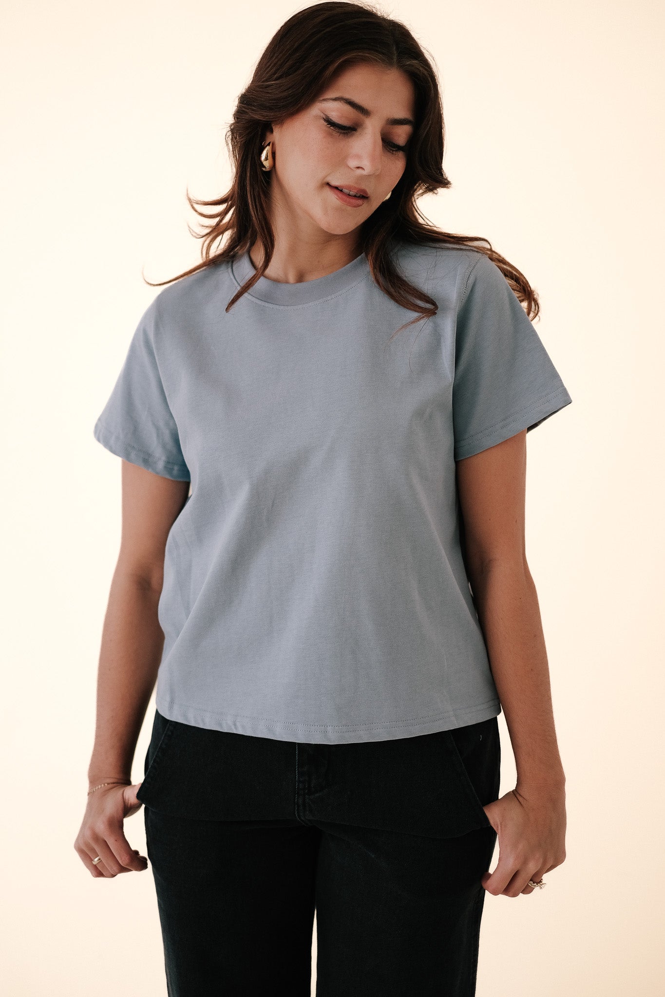 Karter Boxy Basic T-Shirt (Blue)