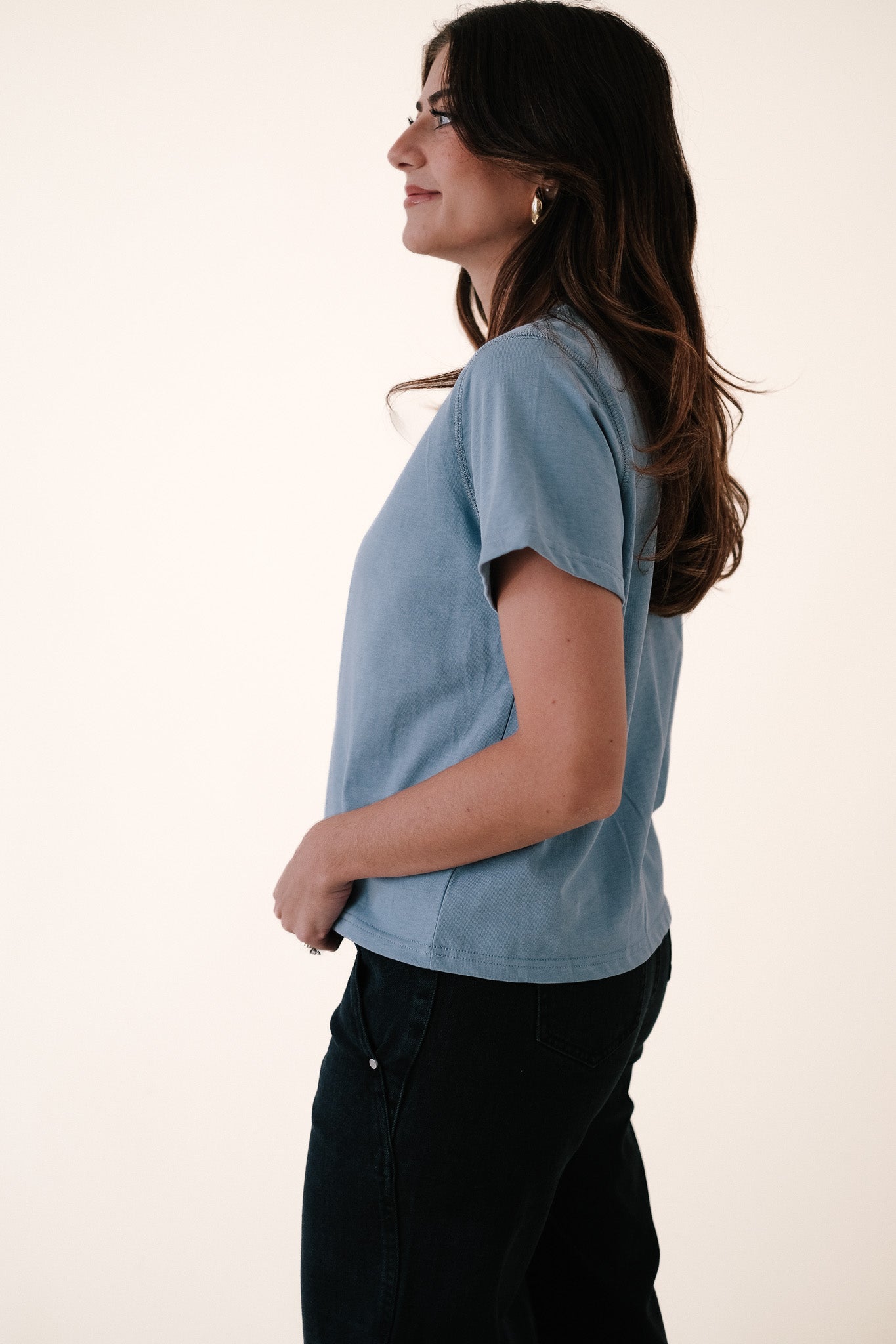 Karter Boxy Basic T-Shirt (Blue)