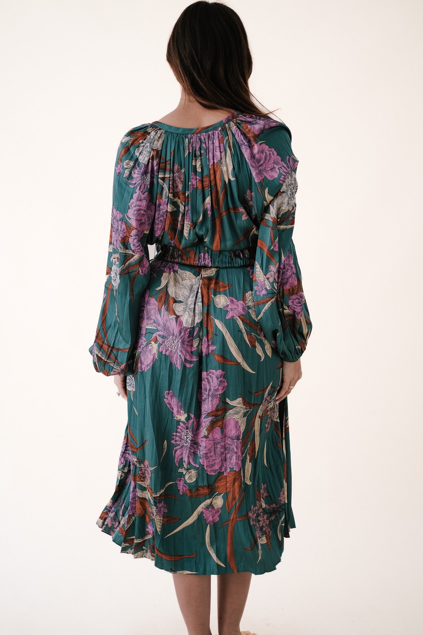 Current Air Teagan Botanical Belted Midi Dress (S)