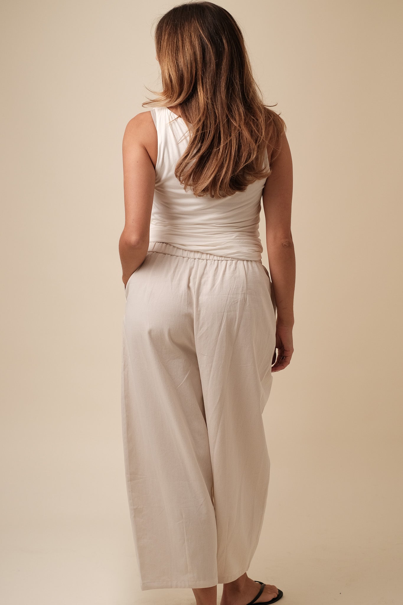 Sawyer Cream Canvas Balloon Pants