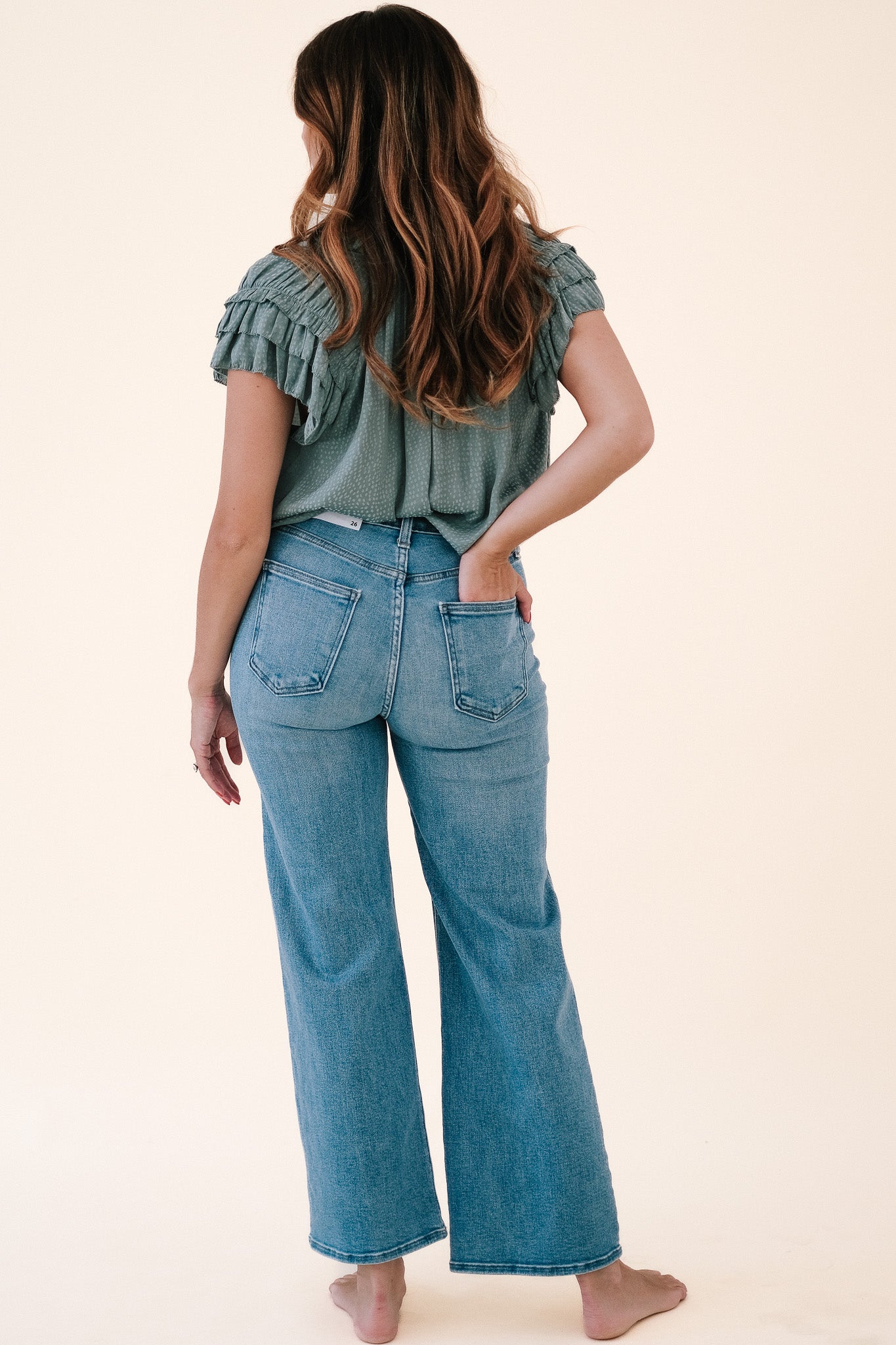 Just Black Denim The Slim Wide Leg (Medium Wash)