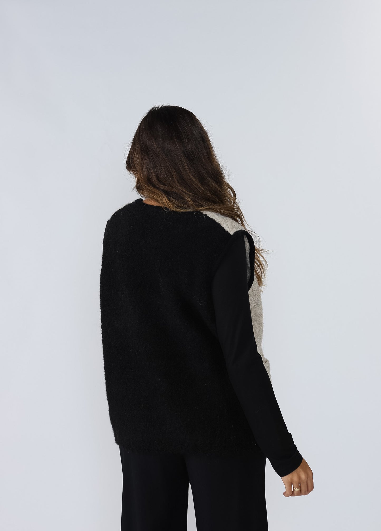 Harley Oversized Colorblock Sweater Vest (L)