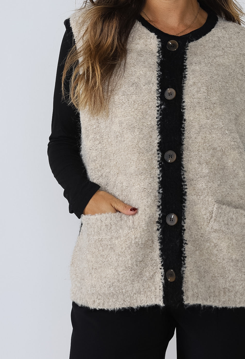 Harley Oversized Colorblock Sweater Vest (L)