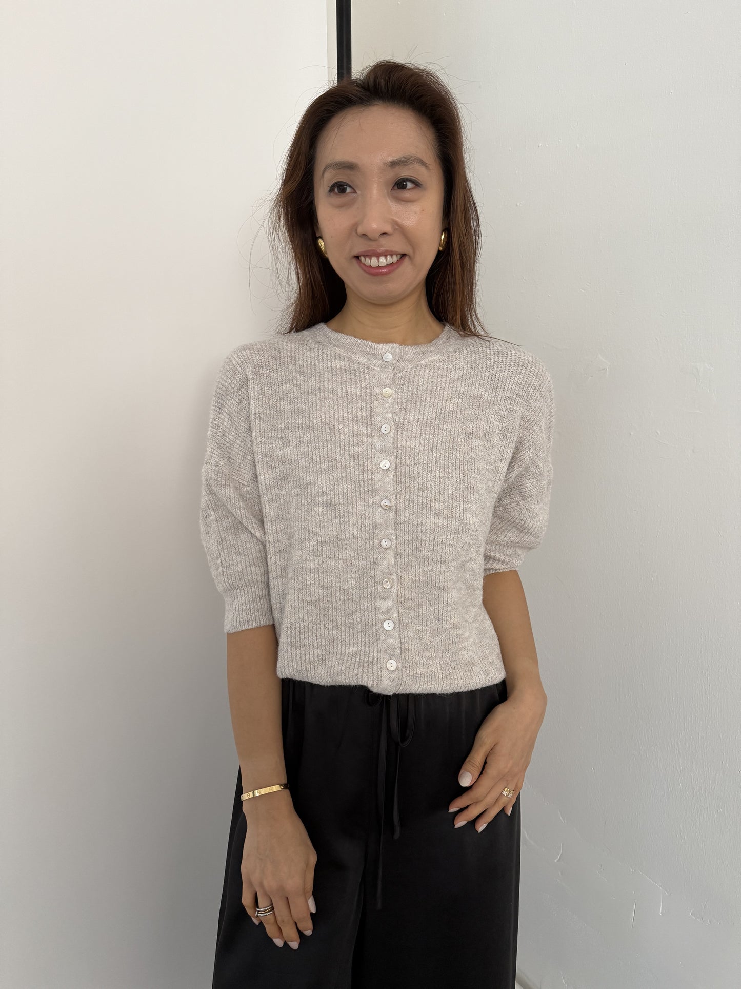 Things Between Priscilla Knit Slouchy Top (Oatmeal)