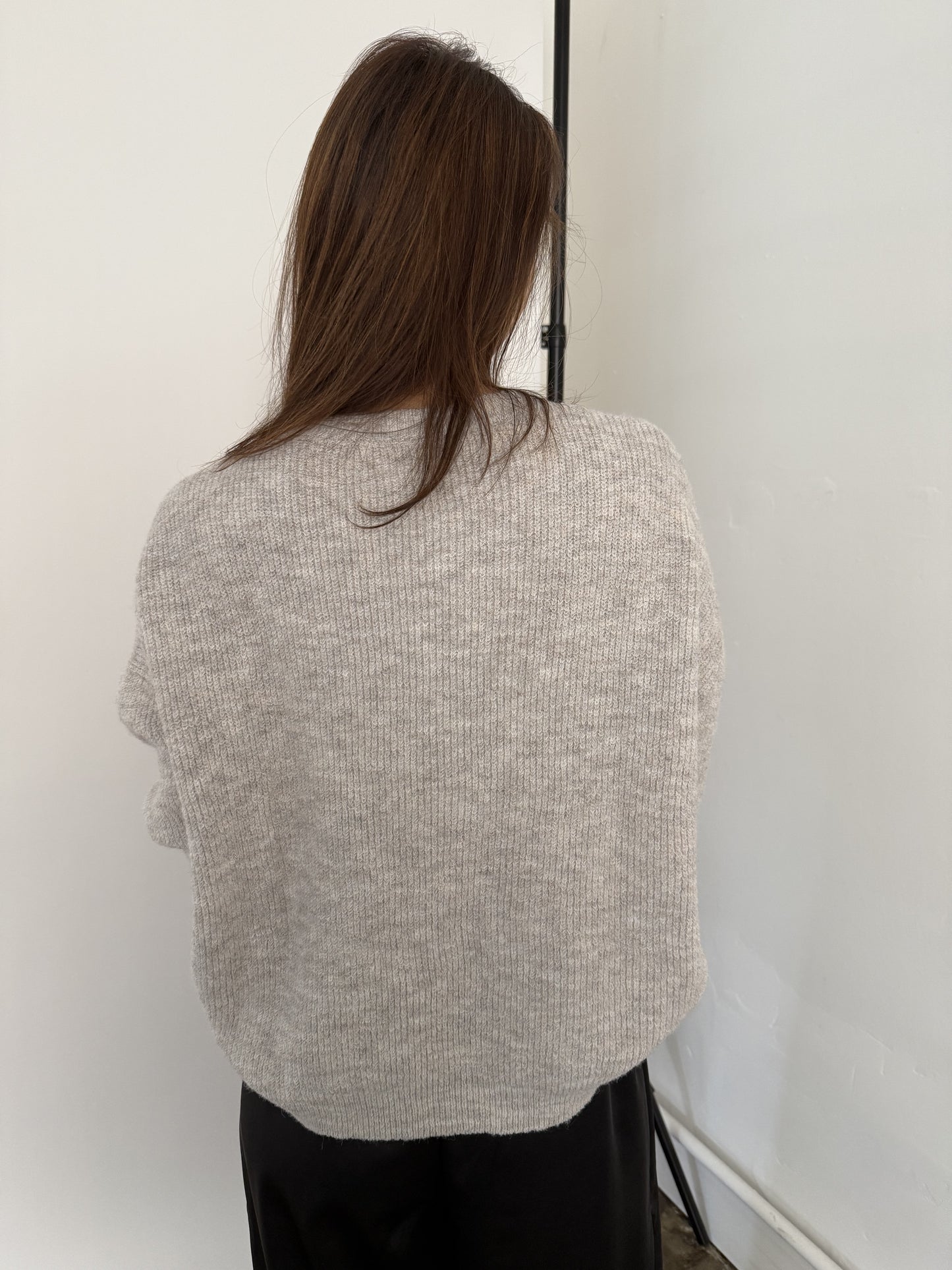 Things Between Priscilla Knit Slouchy Top (Oatmeal)