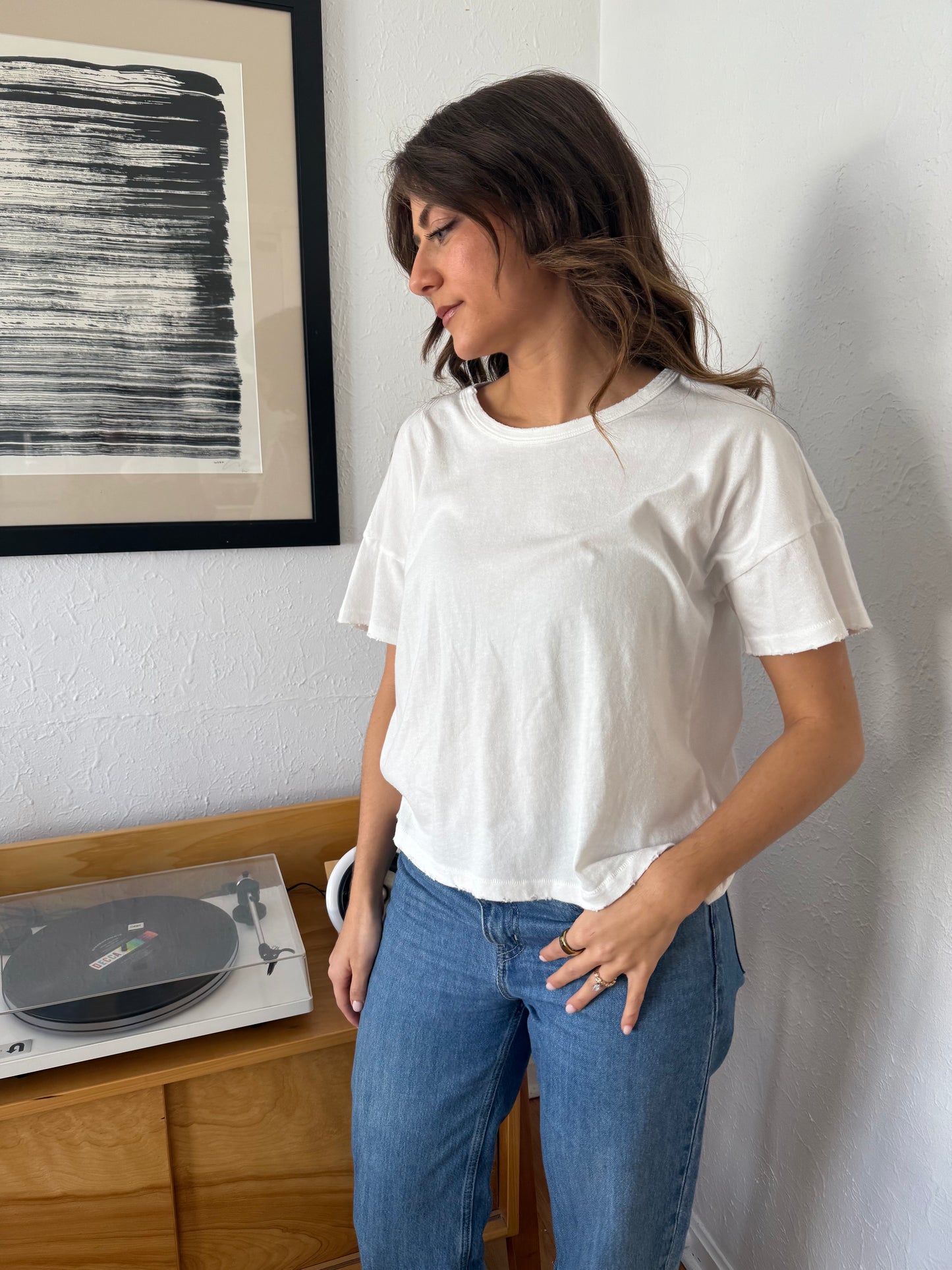 Le Bon Shoppe Vintage Fille Tee (Clean White)