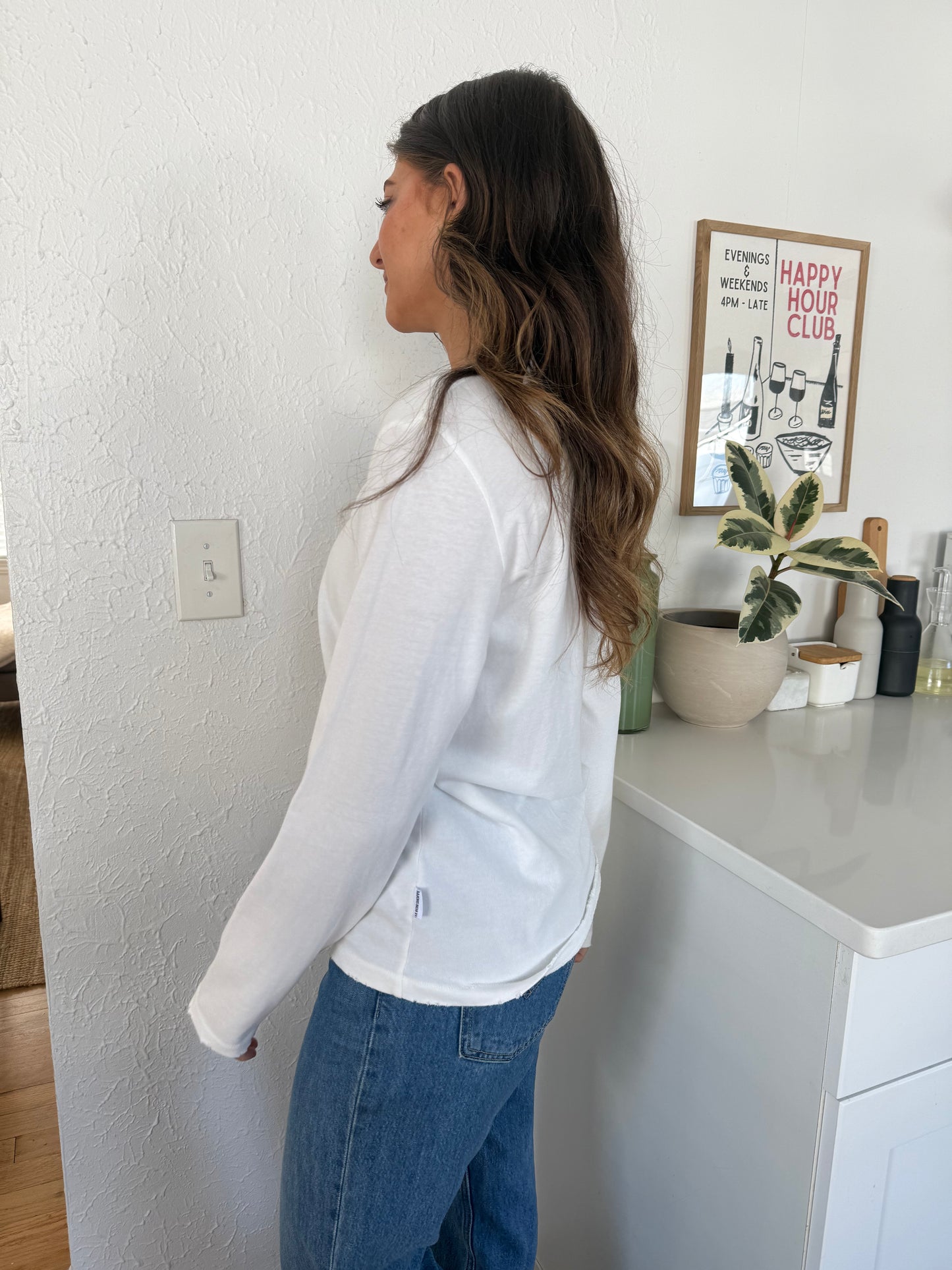 Le Bon Shoppe Everyday Long Sleeve Tee (Vintage White)