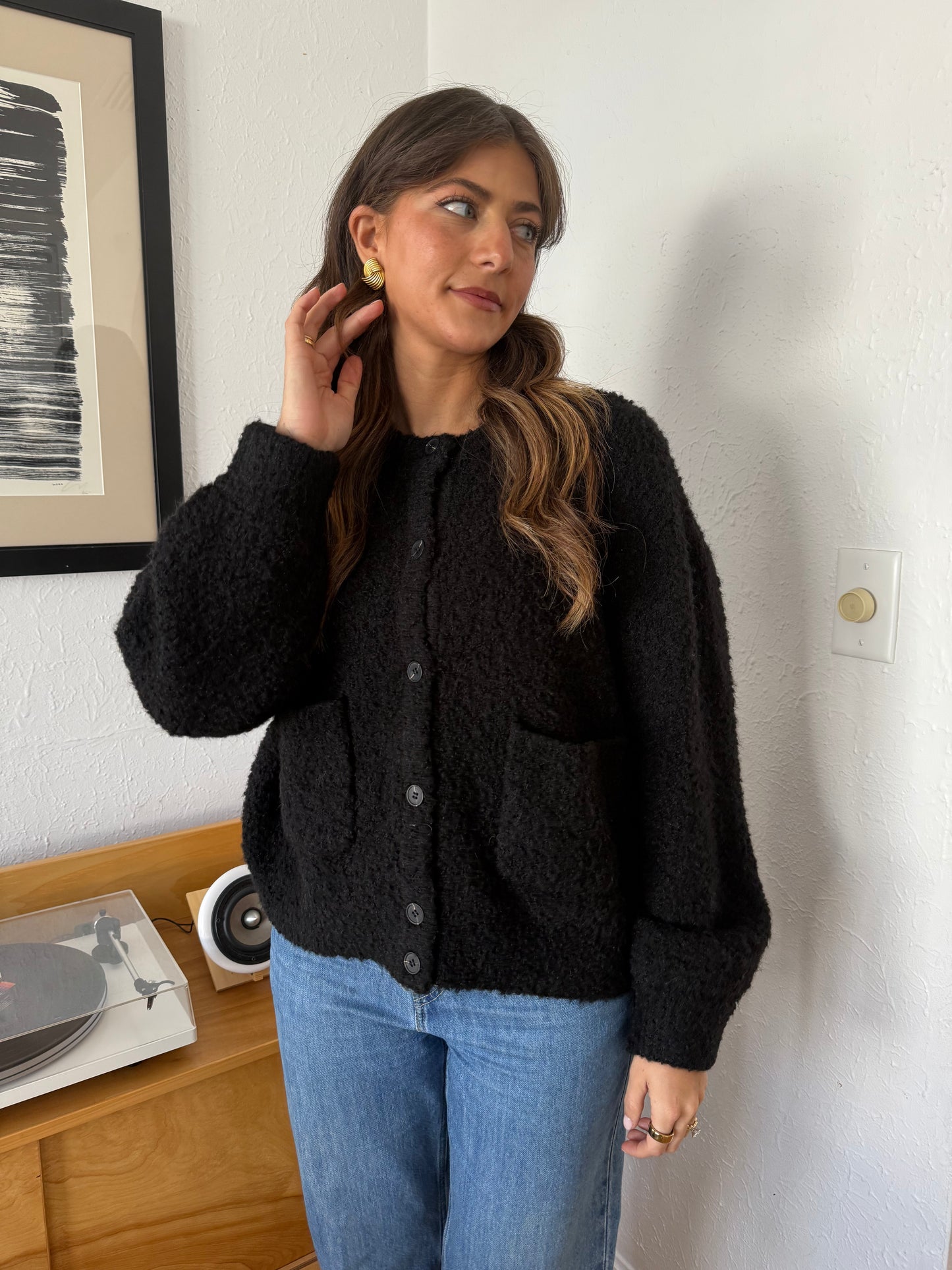 Le Bon Shoppe Millie Cardigan (Black)