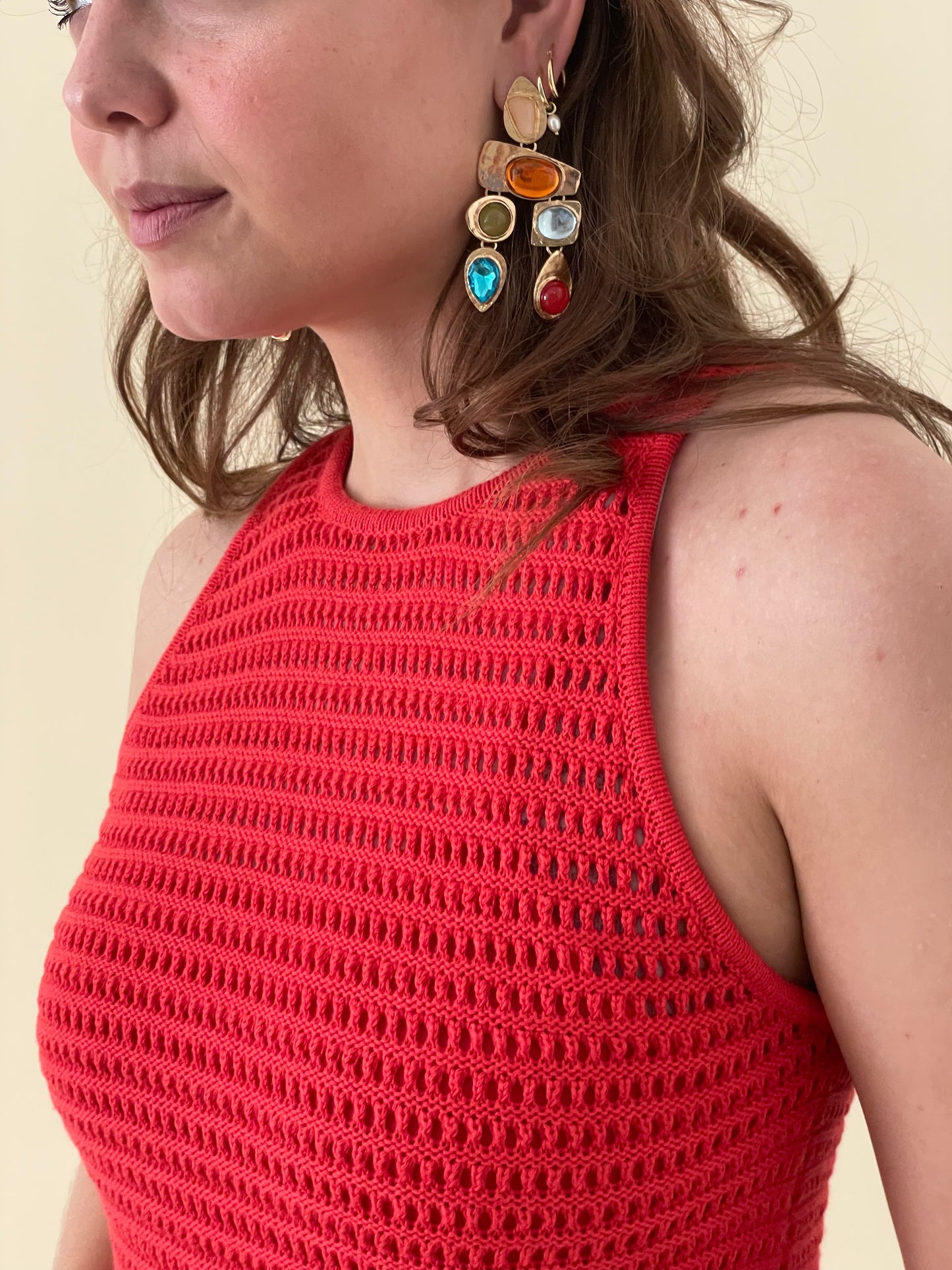 Petit Moments Sunset Multi Stone Statement Earrings