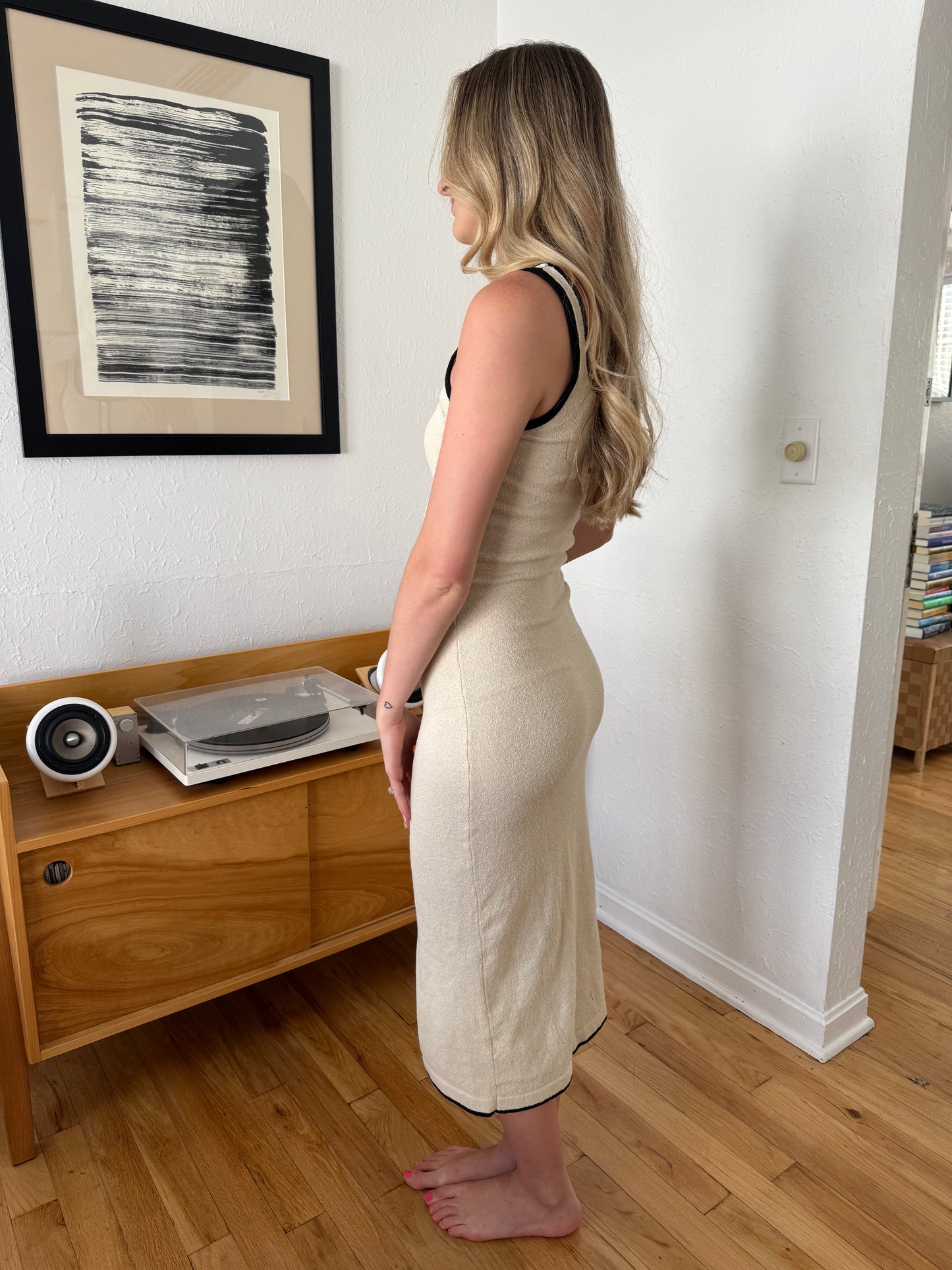 Needii Bryce Sleeveless Knit Contrast Midi Dress
