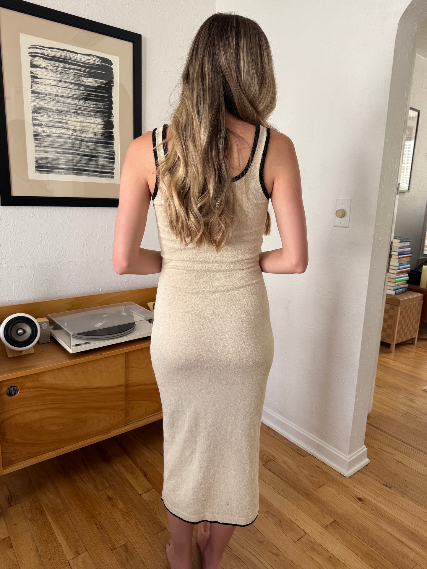 Needii Bryce Sleeveless Knit Contrast Midi Dress