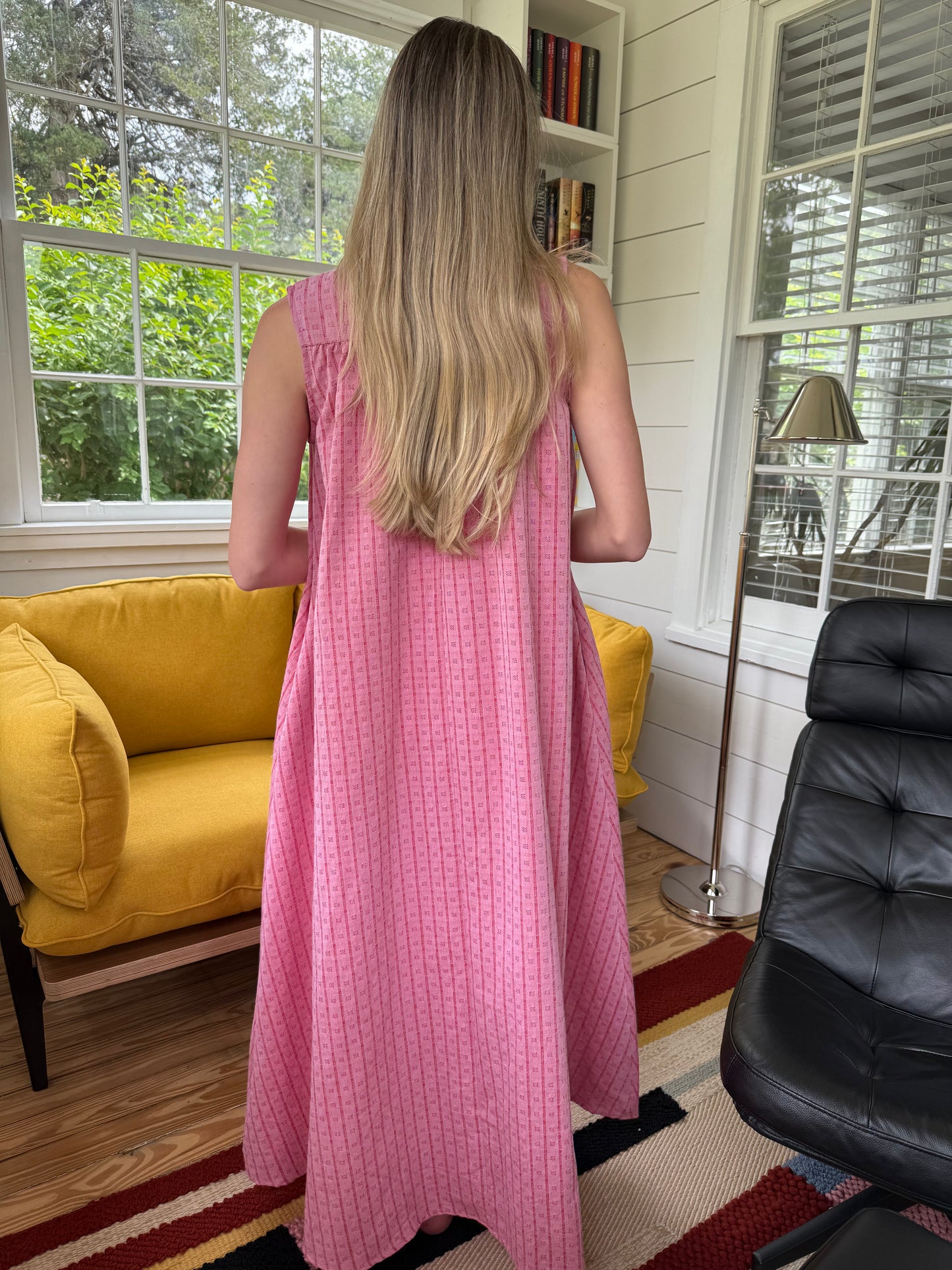 FRNCH Edvina Red Embroidered Print Sleeveless Maxi Dress