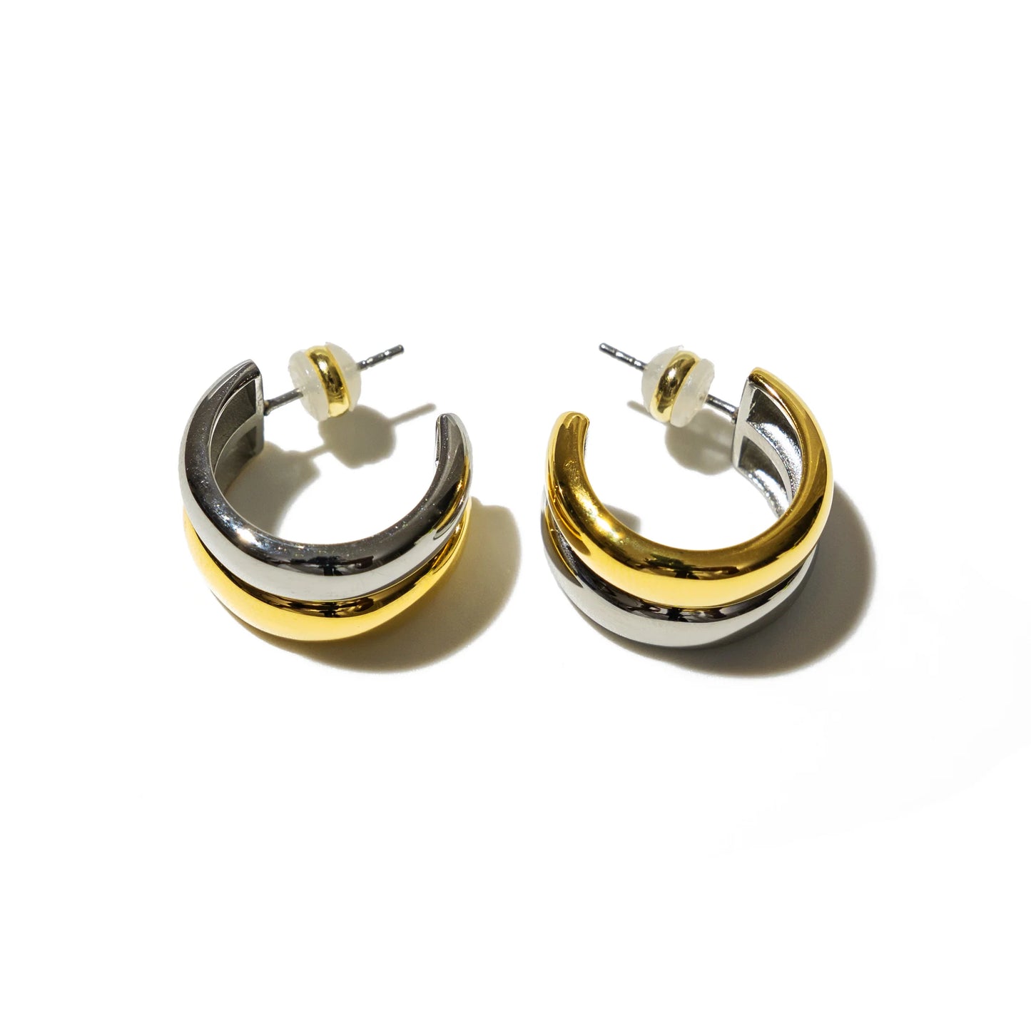 Brenda Grands Waterproof Twin-Tone Hoops