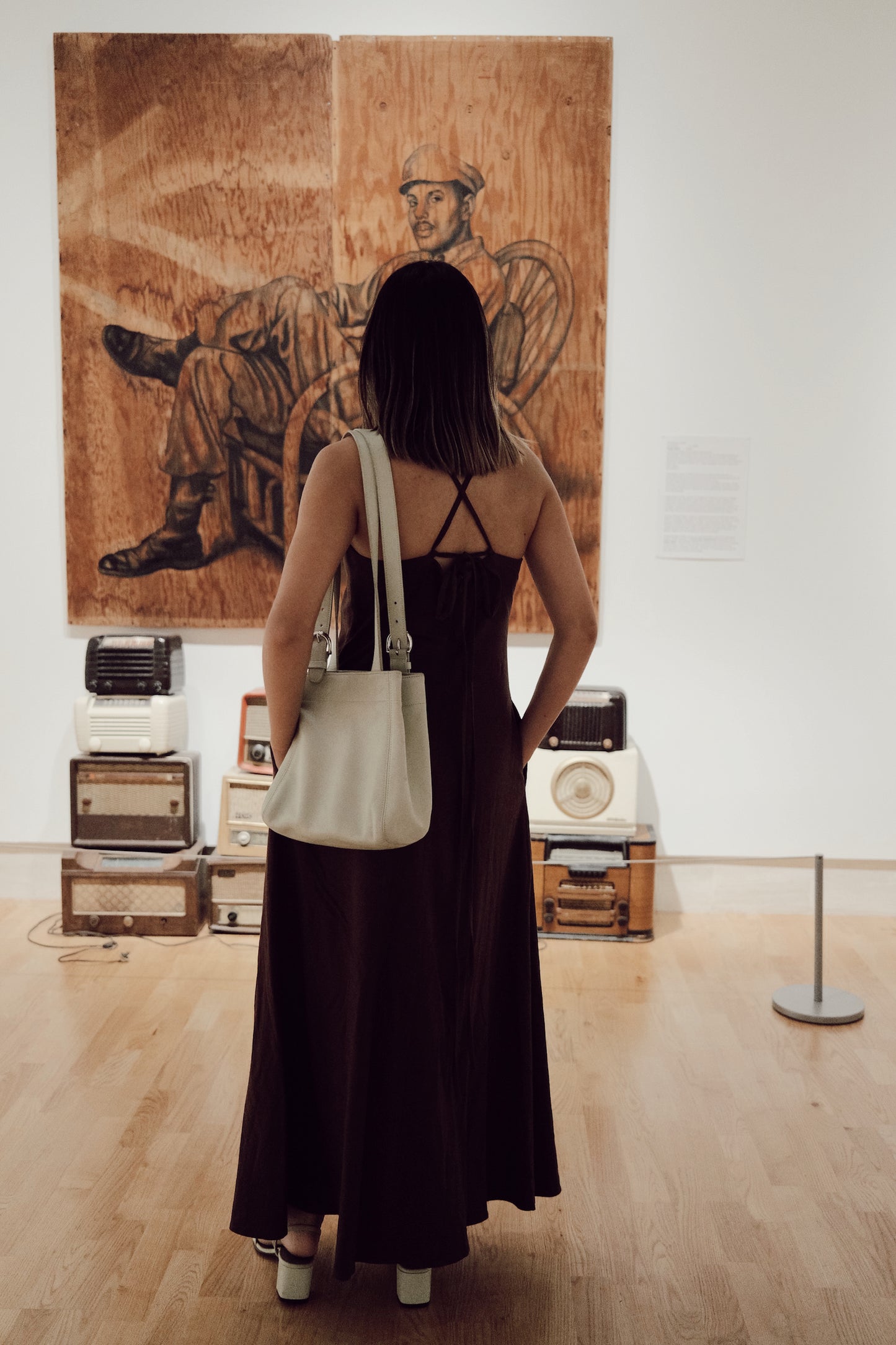 FRNCH Anella Chocolate Linen Sleeveless Maxi Dress (L)