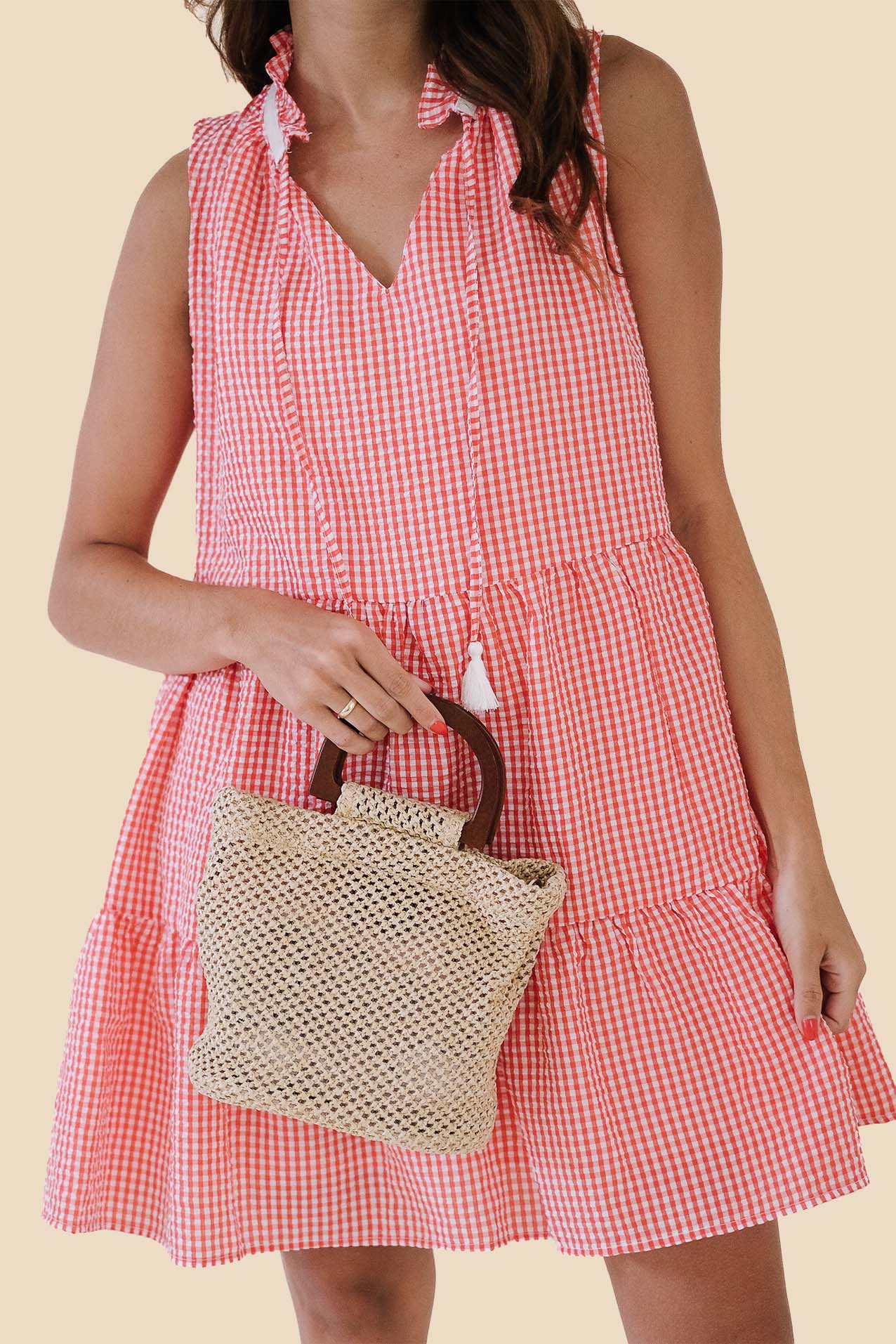 Matisse Jute Wooden Top Handle Tote