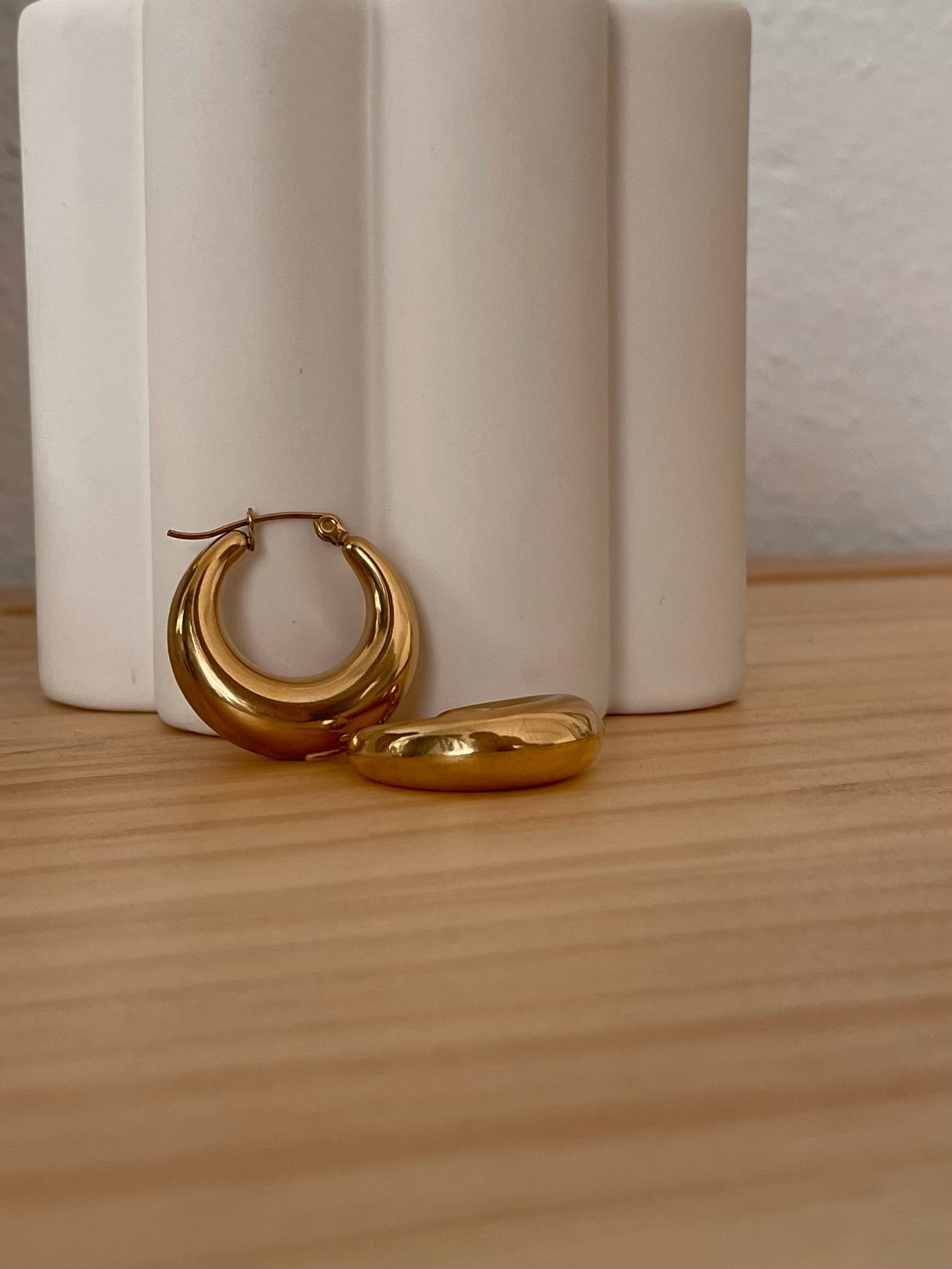 Petit Moments Crawford Chunky Tapered Medium Hoop Earrings