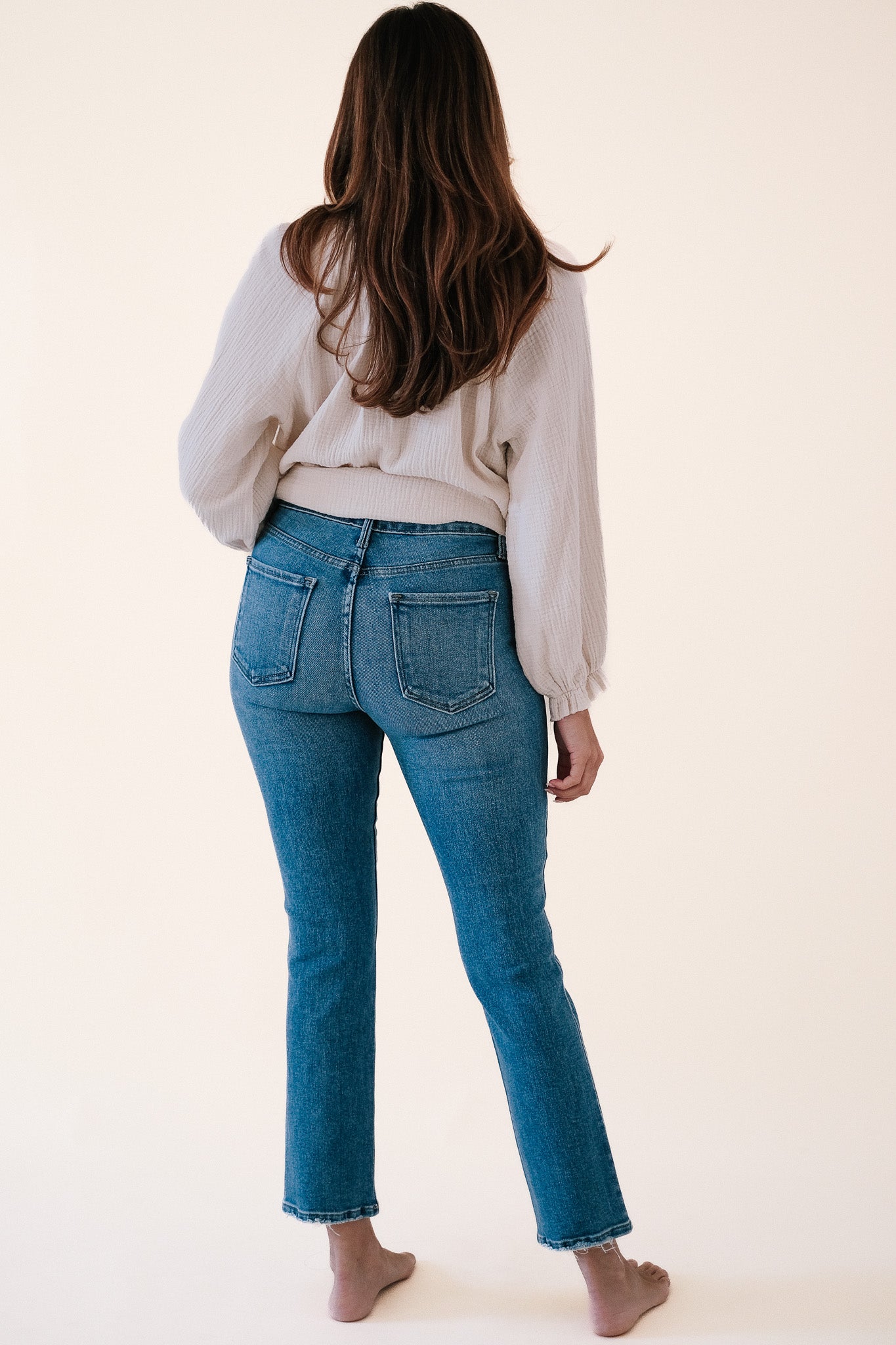 Just Black Denim Tia Medium Wash Slim Straight Jeans
