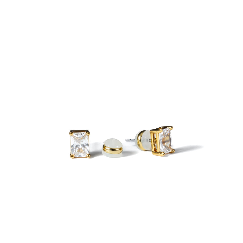 Brenda Grands 18K Gold Baguette Stud Earrings