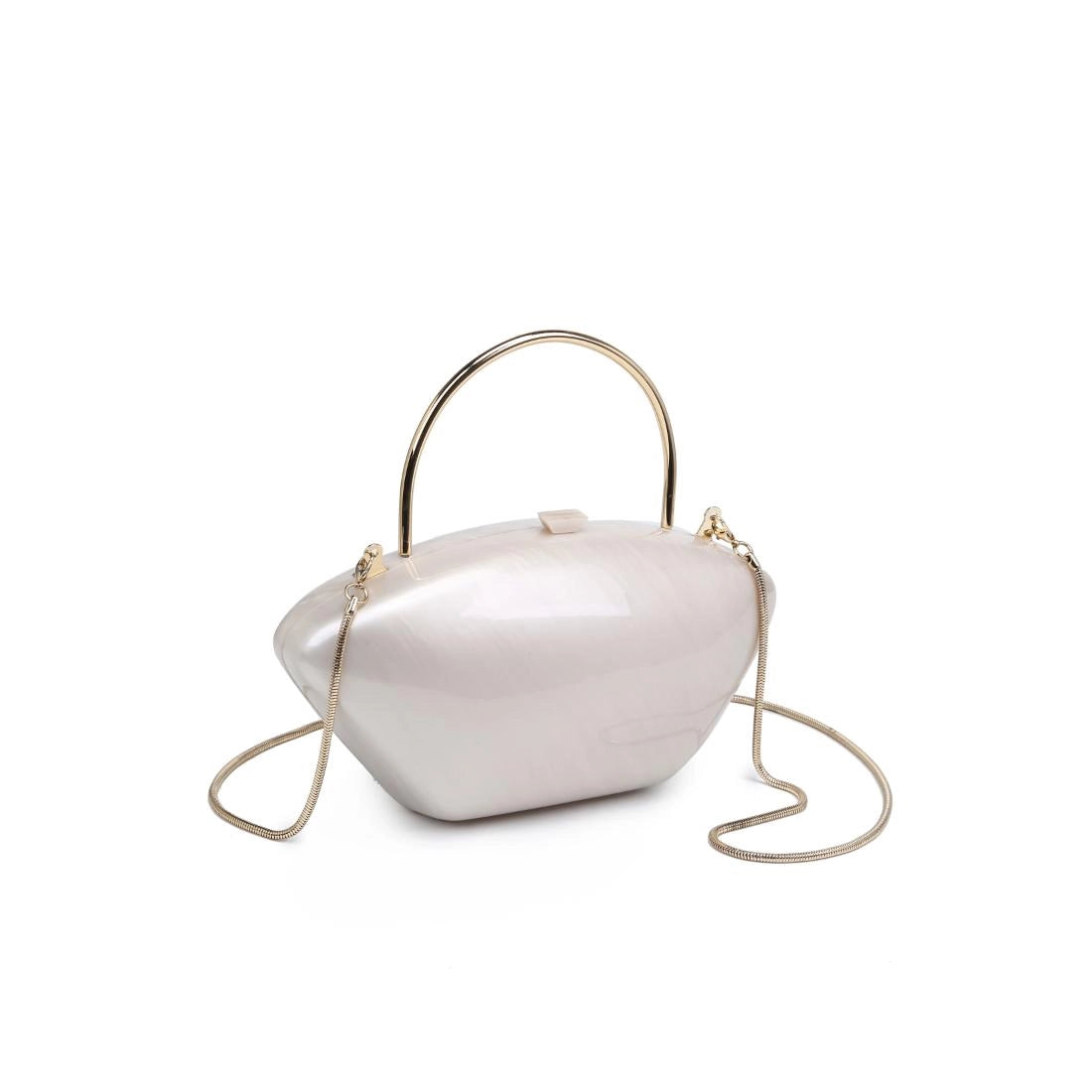 Guliana Hard Shell Pearlescent Evening Bag