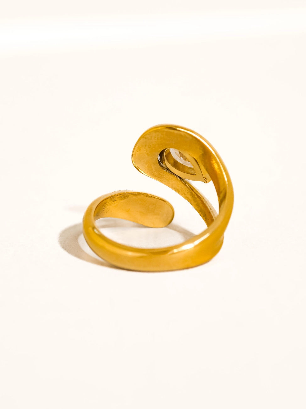Flânerie Ronnie 18K Gold Wrap CZ Ring