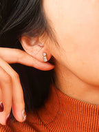 Flânerie Zaid 18K Gold Mini CZ Stud Earrings