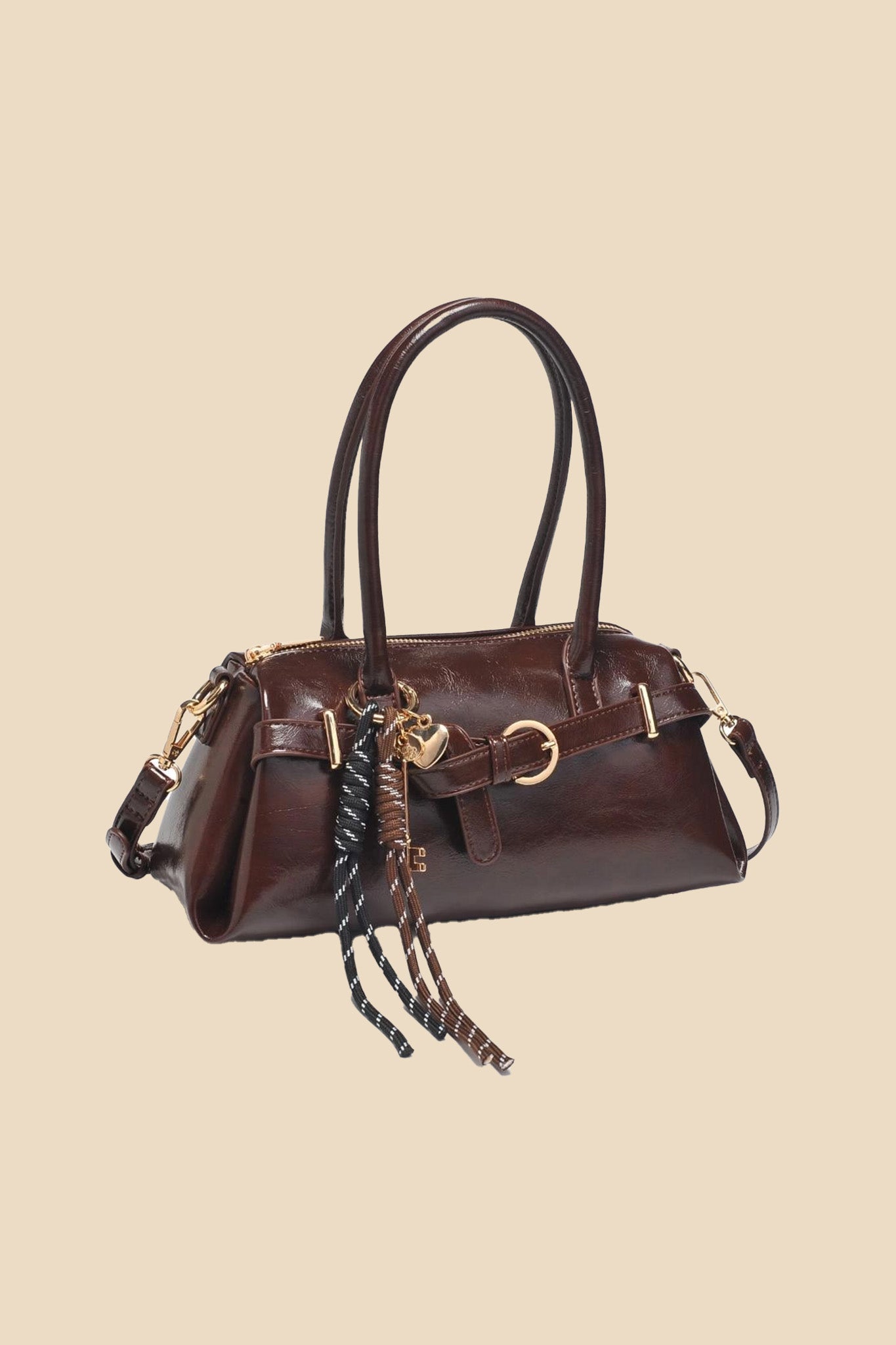 Vienna Chocolate Smooth Leather Shoulder Bag