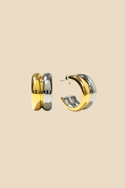 Brenda Grands Waterproof Twin-Tone Hoops