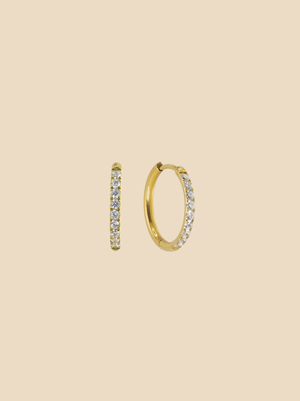 Brenda Grands 18MM Diamond Hoops