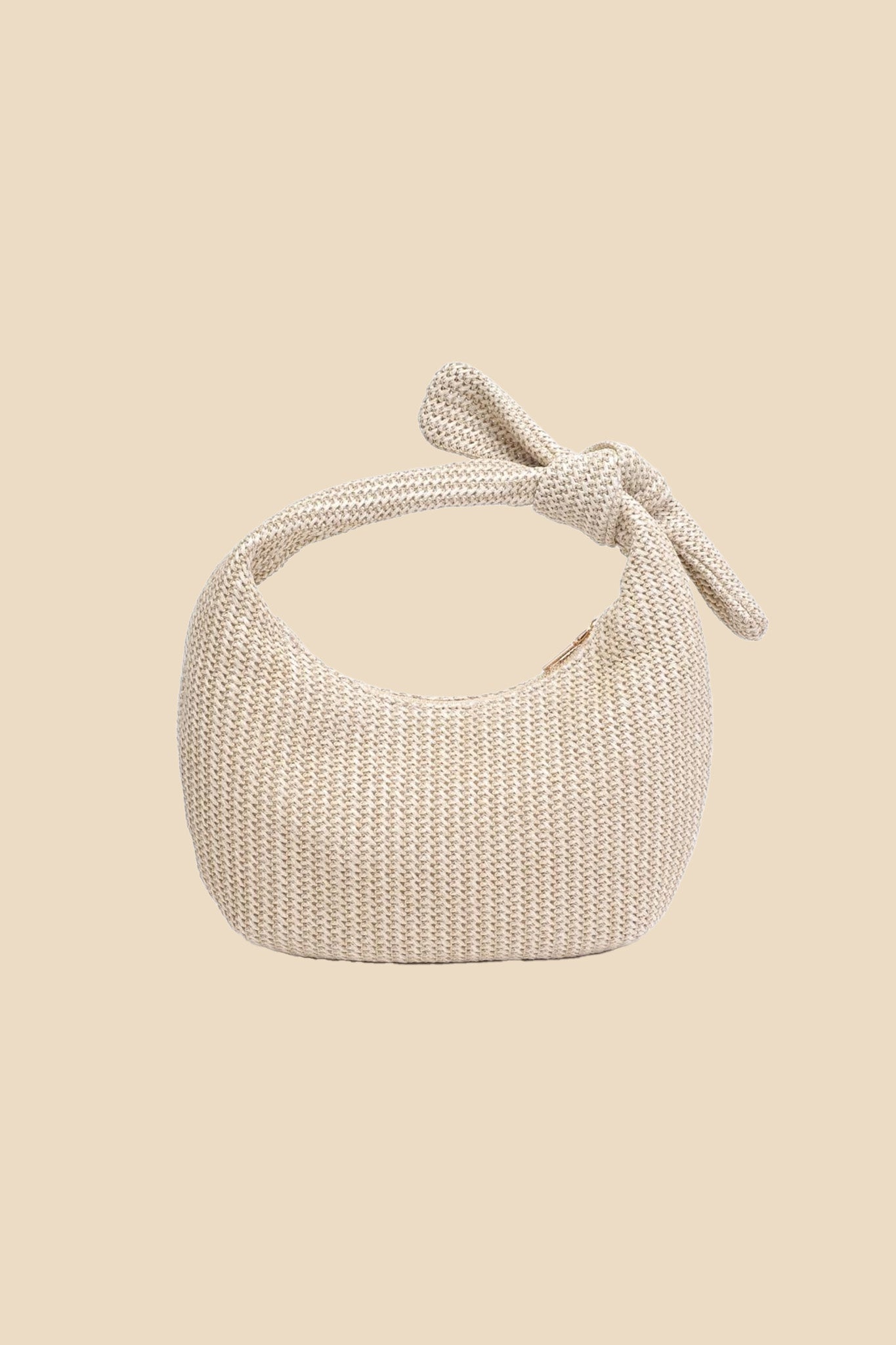 Penny Woven Knotted Shoulder Bag