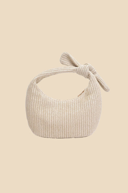 Penny Woven Knotted Shoulder Bag