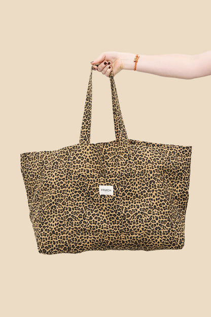 FRNCH Leopard Print Shoulder Tote Bag