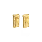 Brenda Grands Waterproof Gold Statement Rectangular Earrings