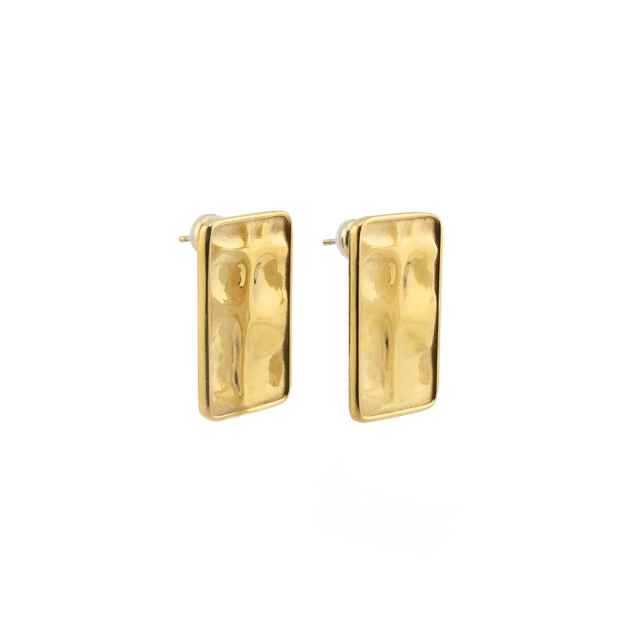 Brenda Grands Waterproof Gold Statement Rectangular Earrings