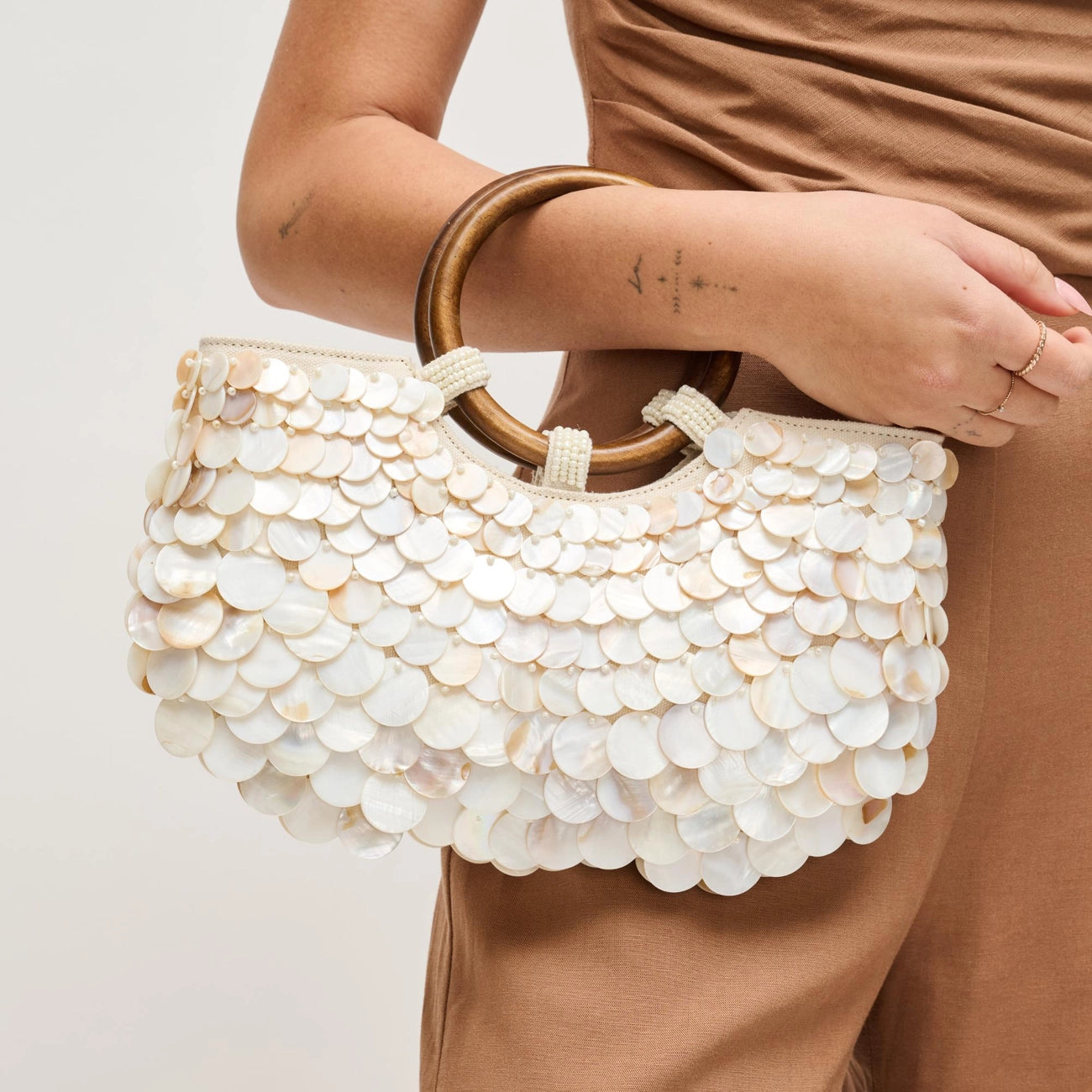 Scarlett Shell Evening Top Handle Bag