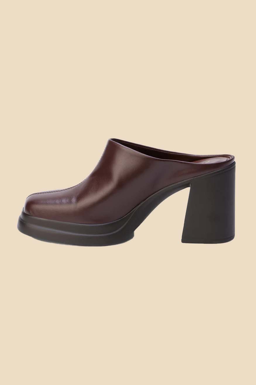 Matisse Joni Leather Heeled Mule (Chocolate)