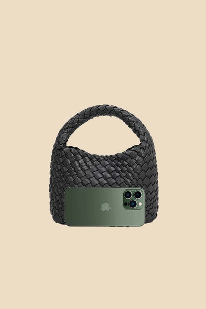 Melie Bianco Sylvie Small Recycled Vegan Leather Top Handle Bag (Moss)