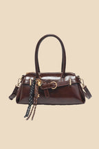 Vienna Chocolate Smooth Leather Shoulder Bag