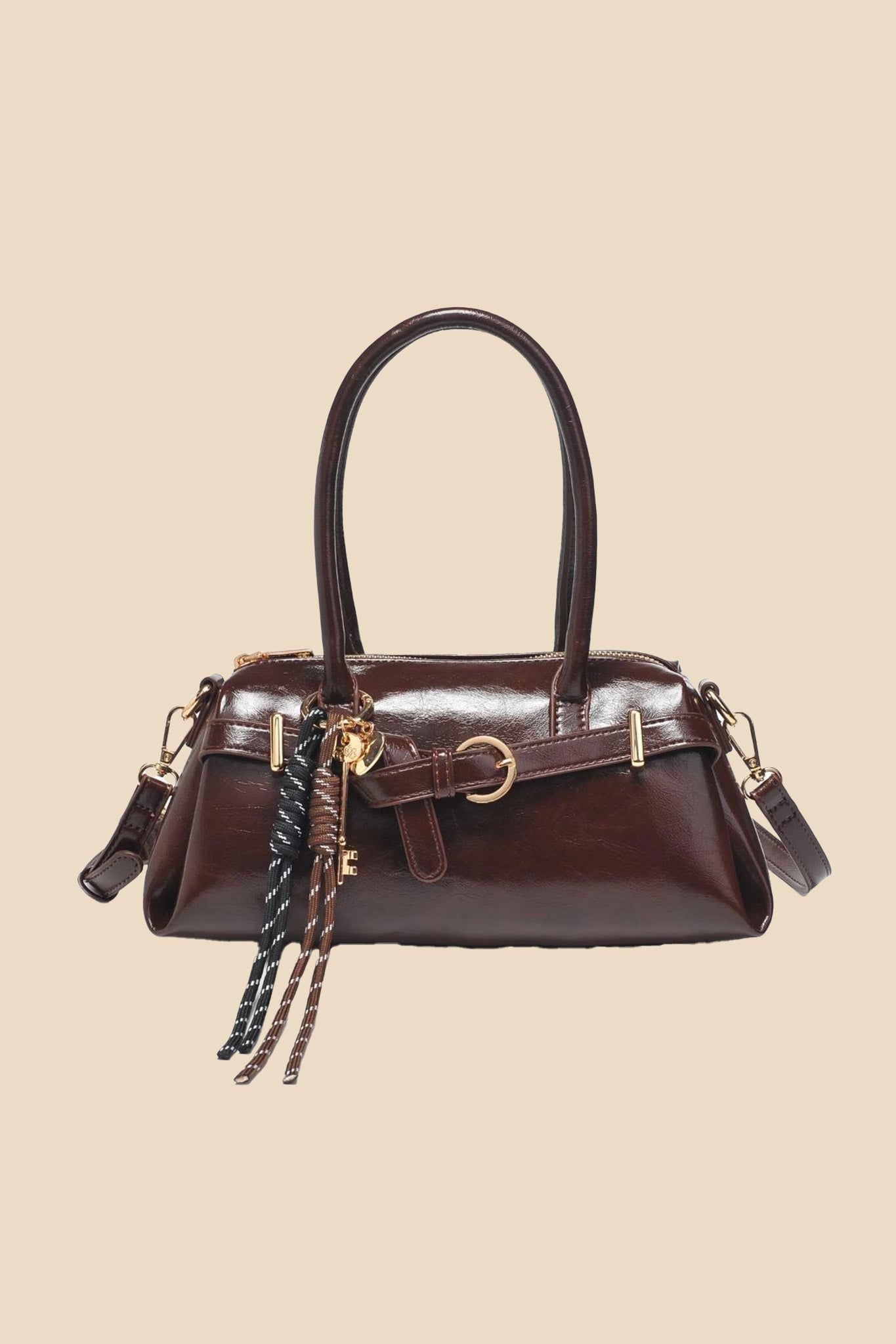 Vienna Chocolate Smooth Leather Shoulder Bag