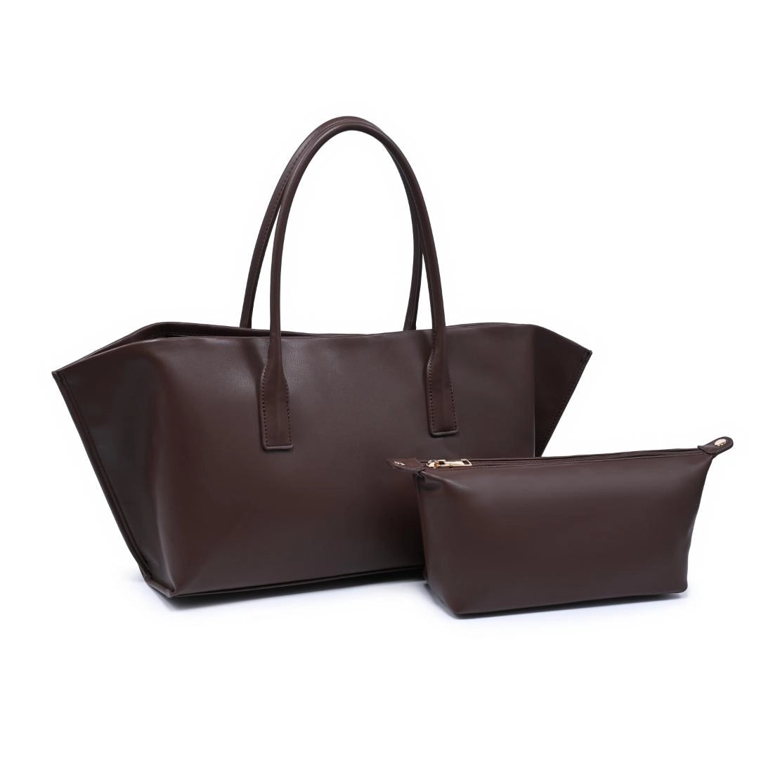 Levi Chocolate Vegan Leather Shoulder Bag