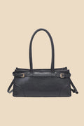 Jade Black Buckle Shoulder Bag