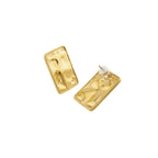 Brenda Grands Waterproof Gold Statement Rectangular Earrings