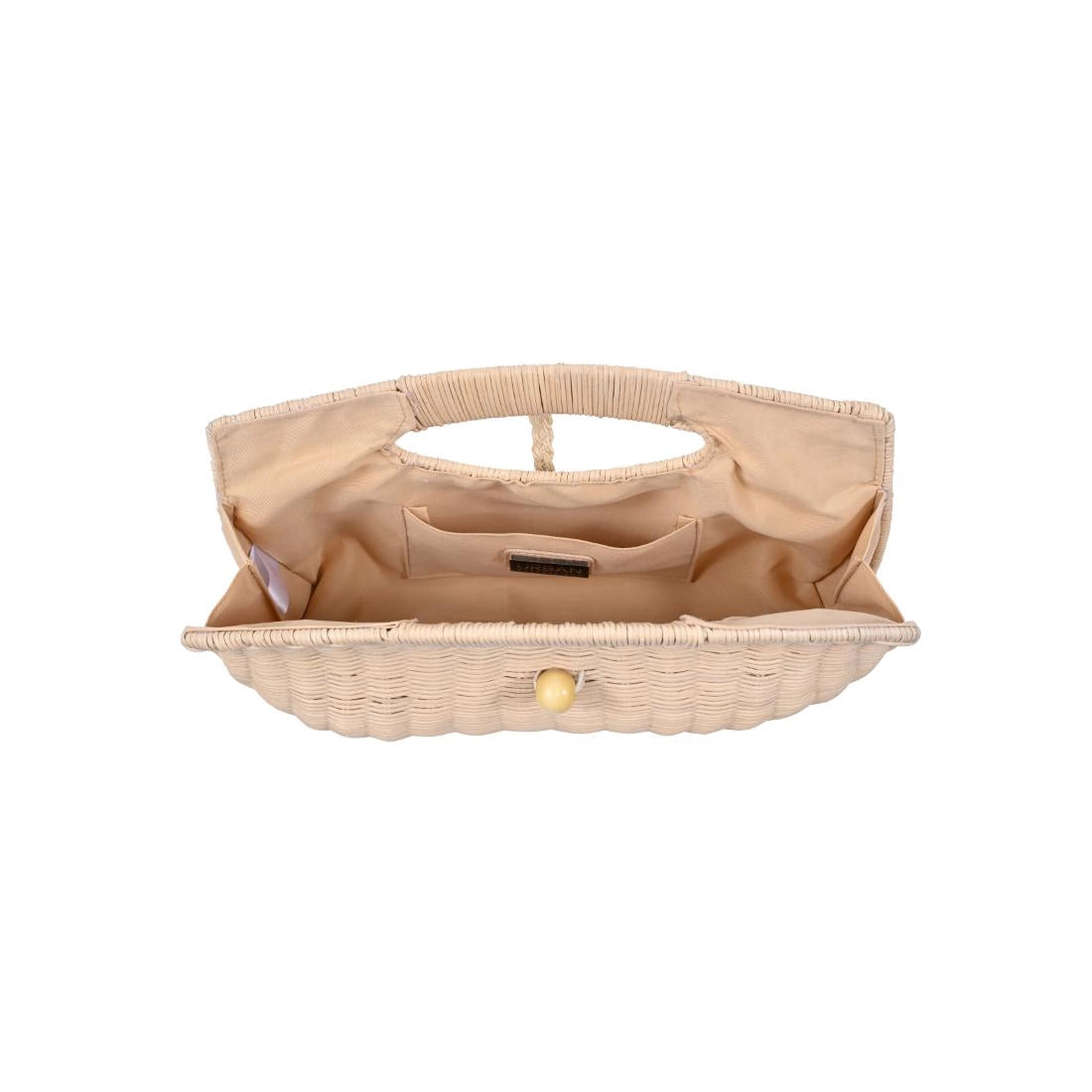 Riley Natural Straw Hard Clasp Clutch