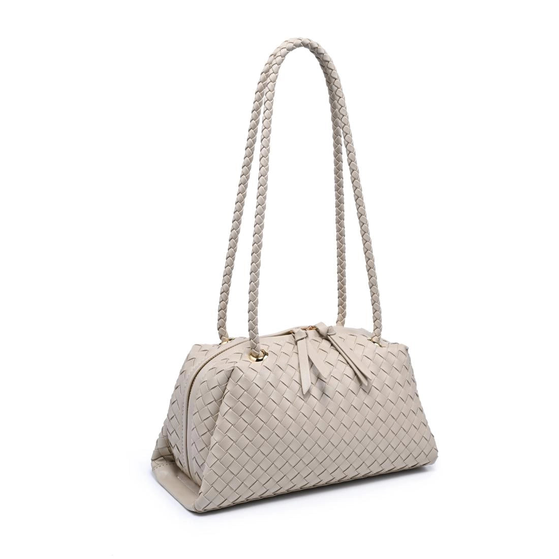 Chloe Vegan Leather Woven Shoulder Bag